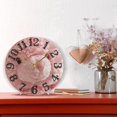 thumbnail image 6 of Pink Cute Bear 10 inch Wall Clocks Non Ticking Easy to Read Battery Decorative for Home Bathroom Kitchen Bedroom Living Room, 6 of 8