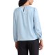 thumbnail image 3 of INSPIRAR CHIC Blusa de Trabajo Elegante para Mujeres con Decoración de Perlas, Cuello Redondo Fruncido, Camisa de Oficina Elegante Talla M Azul, 3 of 6