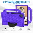 thumbnail image 2 of Shockproof Case for Samsung Galaxy Tab A7 Lite 8.7 T220, Crossbody Strap Hybrid Rugged Kickstand Full Body Protective Kids Cover, Purple, 2 of 7