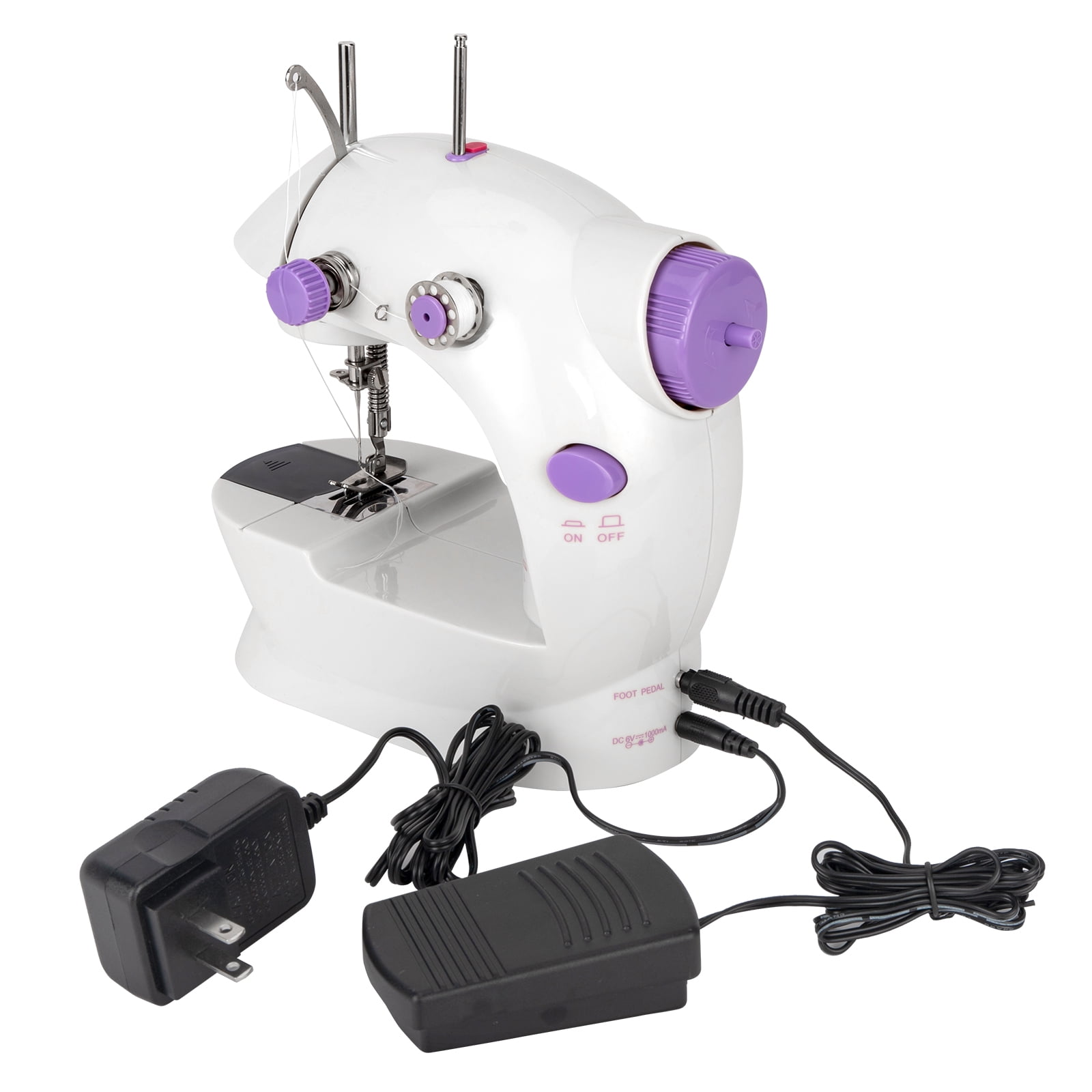 Private Jungle Manual Sewing Machine, Portable Household Electric Small Desktop Multifunctional Sewing Machine, White Purple Private Jungle Manual Sewing Machine, Portable Household Electric Small Desktop Multifunctional Sewing Machine, White Purple