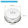 thumbnail image 2 of Unique Bargains 3.5"x3.9" Cup Display Spinner Stand, Colorful 360 Degree Rotating LED Light Display Base, Silver Tone, 2 of 8