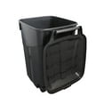 thumbnail image 6 of (2 pack) Tough Hyper 45 Gallon Wheeled Heavy Duty Plastic Garbage Can, Attached Lid, Black, 6 of 6