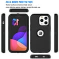 thumbnail image 3 of iPhone 13 Pro Max Cases, 3 in 1 Sturdy Phone Case for Apple iPhone 13 Pro Max 6.1",Takfox Full-Body Shockproof Drop Protection Hybrid Bumper Rugged Rubber Cover Defend Matte Armor Phone Case -Black, 3 of 6