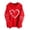 Red, variant on Tops for Women Valentine's Day Print Long Sleeve Hooded Sweatshirt Red M