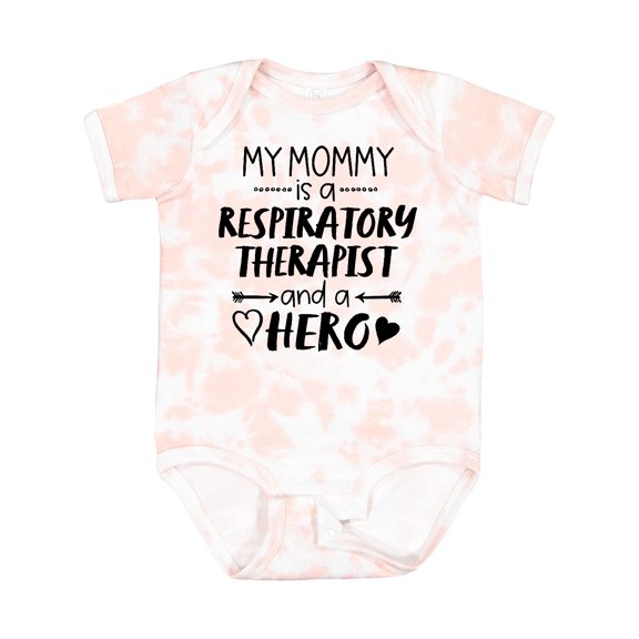 Inktastic My Mommy is a Respiratory Therapist and a Hero Boys or Girls Baby Bodysuit