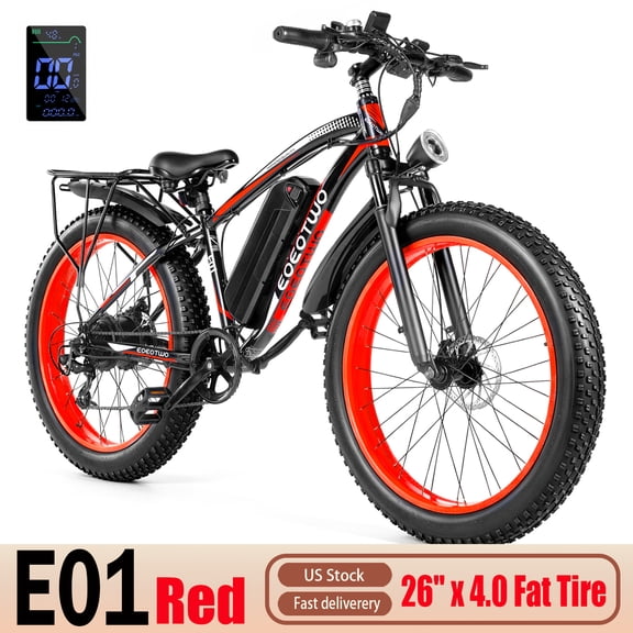 EOEOTWO E01 750W Class 3 Electric Bicycle for Adults, 28MPH Top Speed, 48V 15Ah Fat Tire Ebike, UL2849 Certified
