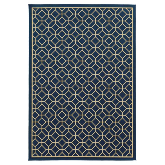 Oriental Weavers Riviera 1'9" x 3'9" Machine Woven Rug in Blue