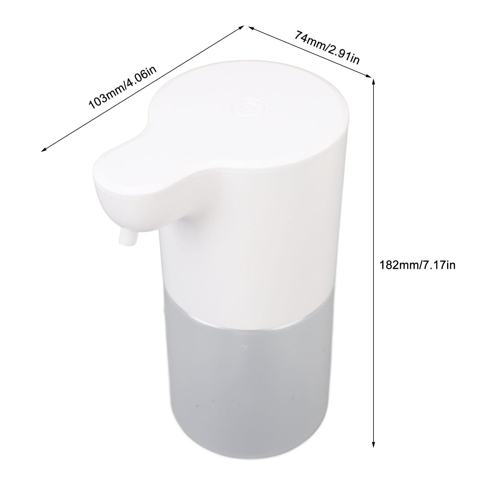 YAHHU Automatic Touchless Foaming Soap Dispenser USB Rechargeable Infrared Sensor Electric Liquid Lotion Pump for Kitchen Bathroom, 7.48 inches / 19 cm