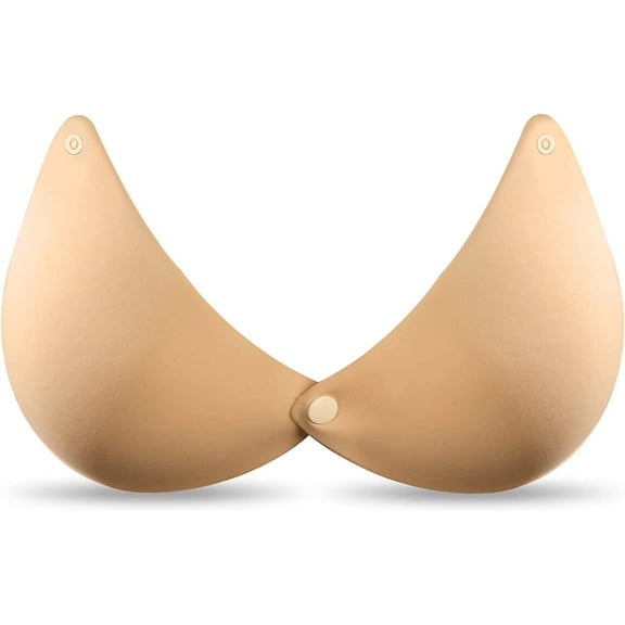 Adhesive Bras for Women, Backless Strapless Sticky Bra Push Up with Invisible Lift and Rotatable Design for Boobs Beige