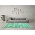 thumbnail image 3 of Ahgly Company Machine Washable Indoor Rectangle Abstract Light Blue Modern Area Rugs, 3' x 5', 3 of 4