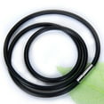 thumbnail image 1 of Collier en Silicone Noir de 20 Pouces avec Fermoir Insert 3mm, 1 of 8