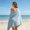 Light Blue, variant on SHJHENG Skinss-friendly Quicks-drying Bath Towel Double-sided Plushs Beach Swimming Large Towel Striped Suitable For Sports Highly Absorbent Without Shedding Hairs