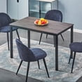 thumbnail image 1 of Homy Casa 47.2 Inch Metal Dining Table with Wooden Top - Dining Table for Dining Room, Black, 1 of 5