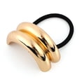 thumbnail image 3 of Corbata Pelo Metal Con Doble Coleta para El Mujer (dorado), 3 of 4