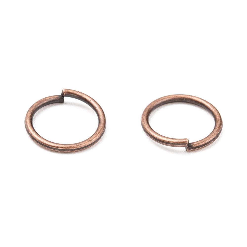 Open Jump Rings Brass Jump Rings Cadmium Free Lead Free Red Copper 10x1mm 18 Gauge Inner Diameter: 8mm 2600pcs/500g