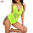thumbnail image 1 of Mono sexy, mono suave para cosplay, mono de tela con pantalla de encaje, para mujeres adultas, verde fluorescente, XXL Inevent XX000036-63, 1 of 7