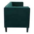 thumbnail image 4 of Frosty Green 89.75"L Sofa Couch, 3-Seater Upholstered Sofa with Tufted Decoration and Square Armrest for Bedroom, Apartment, Home Office, 89.75inX28inX28.75in, 4 of 8