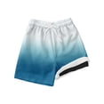 thumbnail image 5 of Boys Swim Trunks 9-10Y Size Casual Drawstring Waist Gradient Beach Shorts Play High Rise Stretchy Sport Kids Board Shorts White, 5 of 5