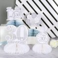 thumbnail image 3 of 8Pcs Pearl Wedding Anniversary Table Decorations, Honeycomb Centerpieces Table Toppers Cheers to 30th Wedding Anniversary Honeycomb Table Topper for Happy Anniversary Decorations Romantic, 3 of 7
