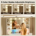 thumbnail image 4 of COMHOMA White Vanity Desk with Mirror and Lights, Hairdryer Holder, 5 Drawers, Bedroom Dresser Table for Girls, 4 of 8