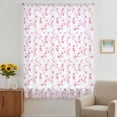 thumbnail image 3 of Pink Floral Sheer Curtains 63 Inches Long, Retro Blossom Flower Botanical Country Light Filering Curtains, Breathable Simi Curtain Privacy Drapes for Living Room Bedroom Lightweight Window Treatment, 3 of 9
