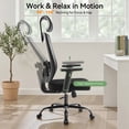 thumbnail image 6 of Walsunny Ergonomic Mesh Office Chair with Adjustable Headrest, Breathable High Back Mesh Computer Desk Chair with 360°Swivel Rolling Wheels, suitable for Home Office Workspace, Black, 6 of 9