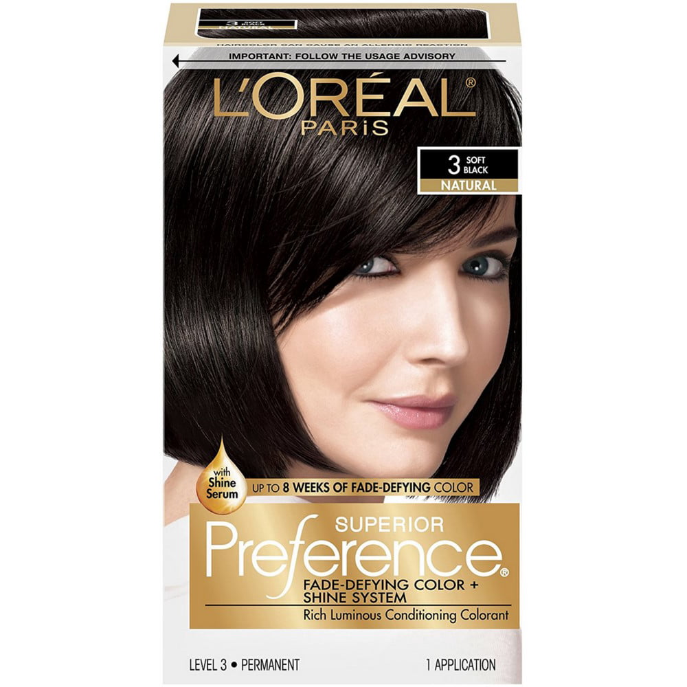L'Oreal Paris Superior Preference Permanent Hair Color, 3 Soft Black 1
