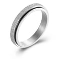 thumbnail image 4 of Rainbow/Gold/Silver/Rose Gold Band 3mm Men Womens Stainless Steel Ring Size 5-10, 4 of 8