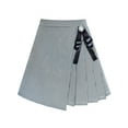 thumbnail image 1 of Girls Skirt Pleated Plaid Skirt Black White Back School Uniform 6 Years, 1 of 5