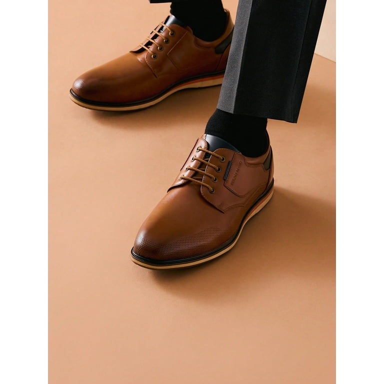 Bruno Men\'s Classic Brown Oxfords Bruno Marc Men main image 4