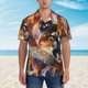 thumbnail image 2 of Balery Abstract Lion Painting Camisas hawaianas de manga corta para hombre, camisas playeras de corte holgado, camisas de vacaciones con botones,3X-Large, 2 of 7