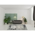 thumbnail image 2 of 8' X 10' Black And Gray Damask Power Loom Distressed Stain Resistant Area Rug, 2 of 5