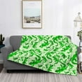 thumbnail image 2 of Yiaed Green Lizard Print Blanket Throw Blanket Soft Cozy Flannel Blanket for Home Bed Sofa Couch Chair-50"x40", 2 of 6