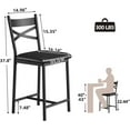 thumbnail image 3 of Bar Juego de Taburetes de 2/4 con Cojín de Asiento de 16 Pulgadas de Ancho, Respaldo y Reposapiés, Taburetes de Bar Modernos con Altura de Mostrador para Isla de Cocina, Sillas de Bar Tapizadas con Estructura de Metal de Asiento Grande para Barra de Desayuno, Comedor, 3 of 7