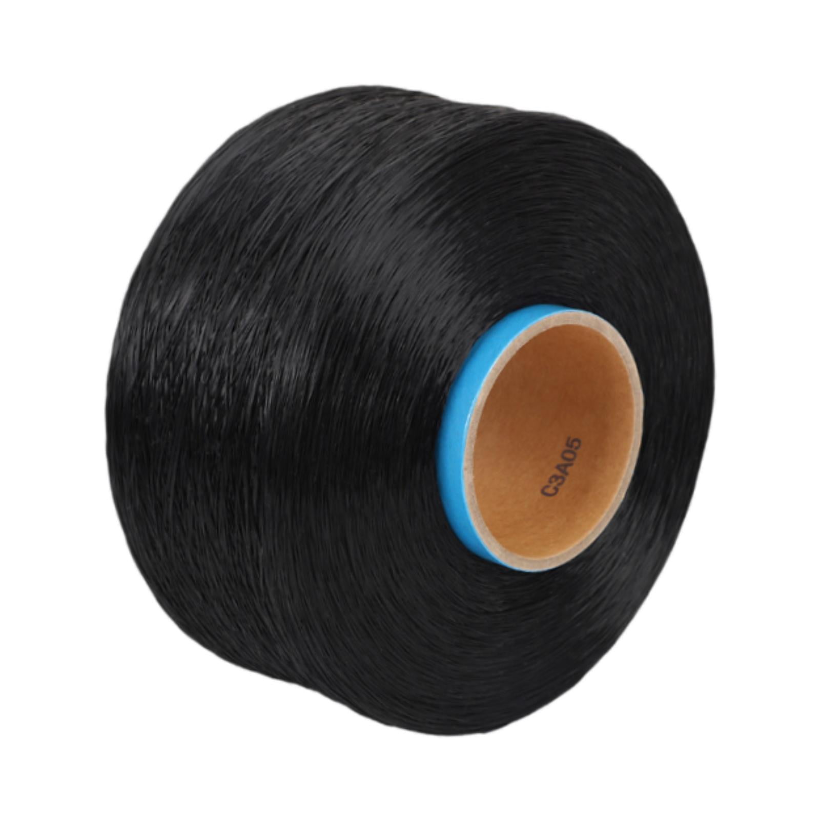 Sharprepublic Elastic String Elastic Bracelet String Cord Black Large Roll Spandex String for Craft Supplies DIY Braided Necklace 0.7mm 4500m