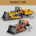 thumbnail image 5 of 2in1 Excavator Toys & Bulldozer Toy Car for Kids,1:24 Scale Construction Vehicle for Boys Christmas Birthday Gifts(Green), 5 of 5