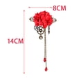 thumbnail image 3 of Broche de horquilla mecánica Steampunk con borlas, broche, joyería elegante Rojo, 3 of 9