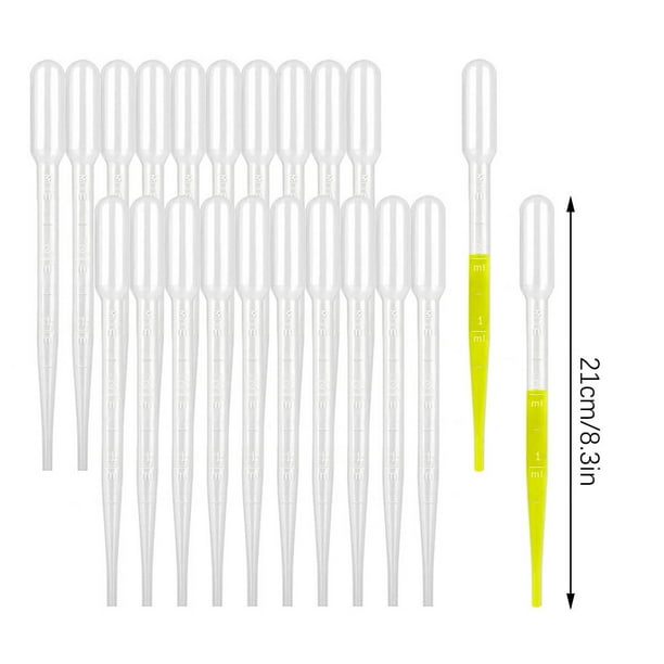 Fiudx Ofertas relámpago del día Moveland 100 pipetas de transferencia de plástico desechables de 1 ml/2 ml/3 ml/5 ml, cuentagotas calibradas adecuadas para laboratorio científico
