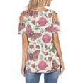 thumbnail image 4 of Camisas Para Mujer Tops Blusas Mujer T Manga Corta Túnica Tirantes Hombro Frío Odeerbi ODB140532, 4 of 7