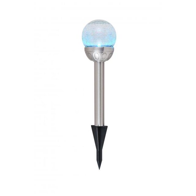 Living District LDOD3002-4PK Lumière de Chemin LED RGB Argentée Extérieure - Lot de 4