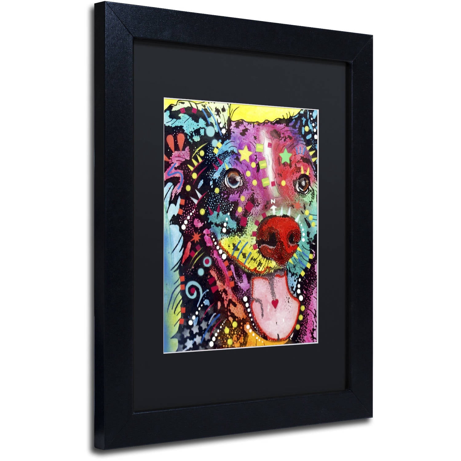 Trademark Fine Art "Dak 1" Canvas Art by Dean Russo, Black Matte, Black Frame
