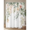 thumbnail image 4 of Boanket Polyester Fabric Sage Green Eucalyptus Shower Curtain, Vintage Spring Floral Leaves Waterproof Bathtub Curtain Bathroom Decor Set with Hooks 54 x 78 Inches,, 4 of 6