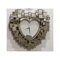 thumbnail image 2 of Michael Amini Montreal Mirrored Heart Shaped Wall Clock, 2 of 3