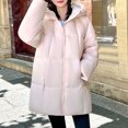 thumbnail image 2 of Fewfanhot Womens Jacket Thickened Winter Coat Hooded with Deep Pockets, Ladies Warm Winter Jacket, 2 of 7