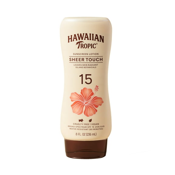 Hawaiian Tropic Sheer Touch Ultra Radiance Adult Sunscreen Lotion, SPF 15, 8 fl oz