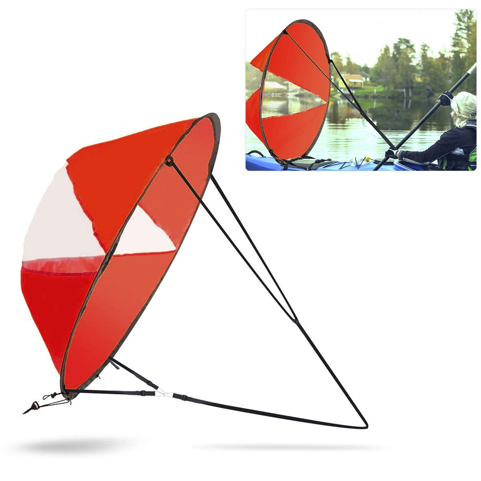 EEEKit 42" Kayak Boat Wind Sail, Foldable Kayak Wind Paddle Kit, Sup Sailboat Paddle Board