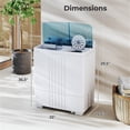 thumbnail image 2 of Pemberly Row Compact Mini Portable Twin Tub Washing Machine 20 Lbs in Blue, 2 of 8