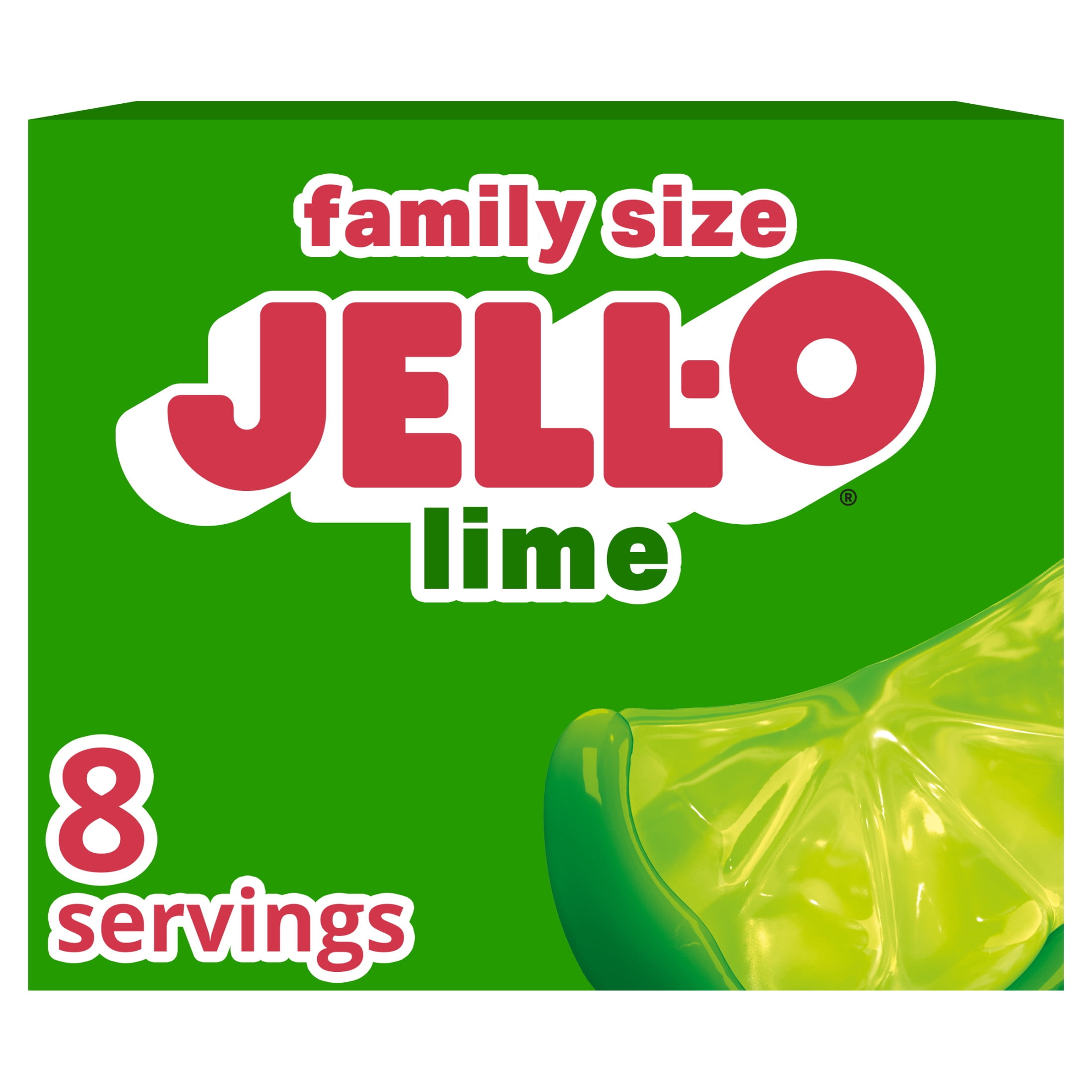 (24 pack) Jell-O Lime Gelatin Dessert Mix, Family Size, 6 oz Box