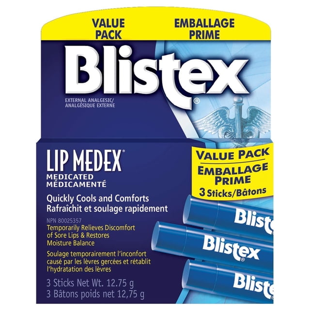 Pack de Bálsamos Labiales Blistex Medex 3 Unidades