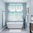 thumbnail image 3 of Turquoise Polka Dot Kitchen Curtains Sets for Windows 24 Inch Length, Abstract Modern Art Dots Watercolor Rod Pocket Window Treatments Tier Curtains and Valances Set for Bedroom/Bathroom, 3 of 8